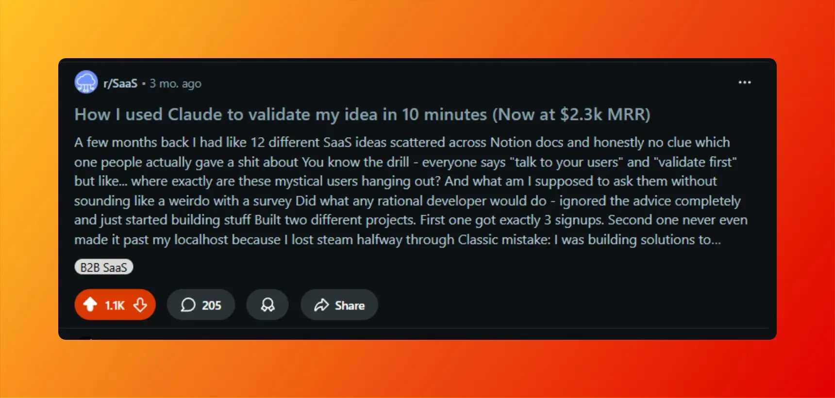 Top Reddit Post